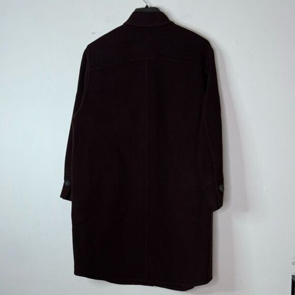 Vince Plus Double Pocket Wool Blend Coat in Hickory Size 1X - Picture 6 of 9
